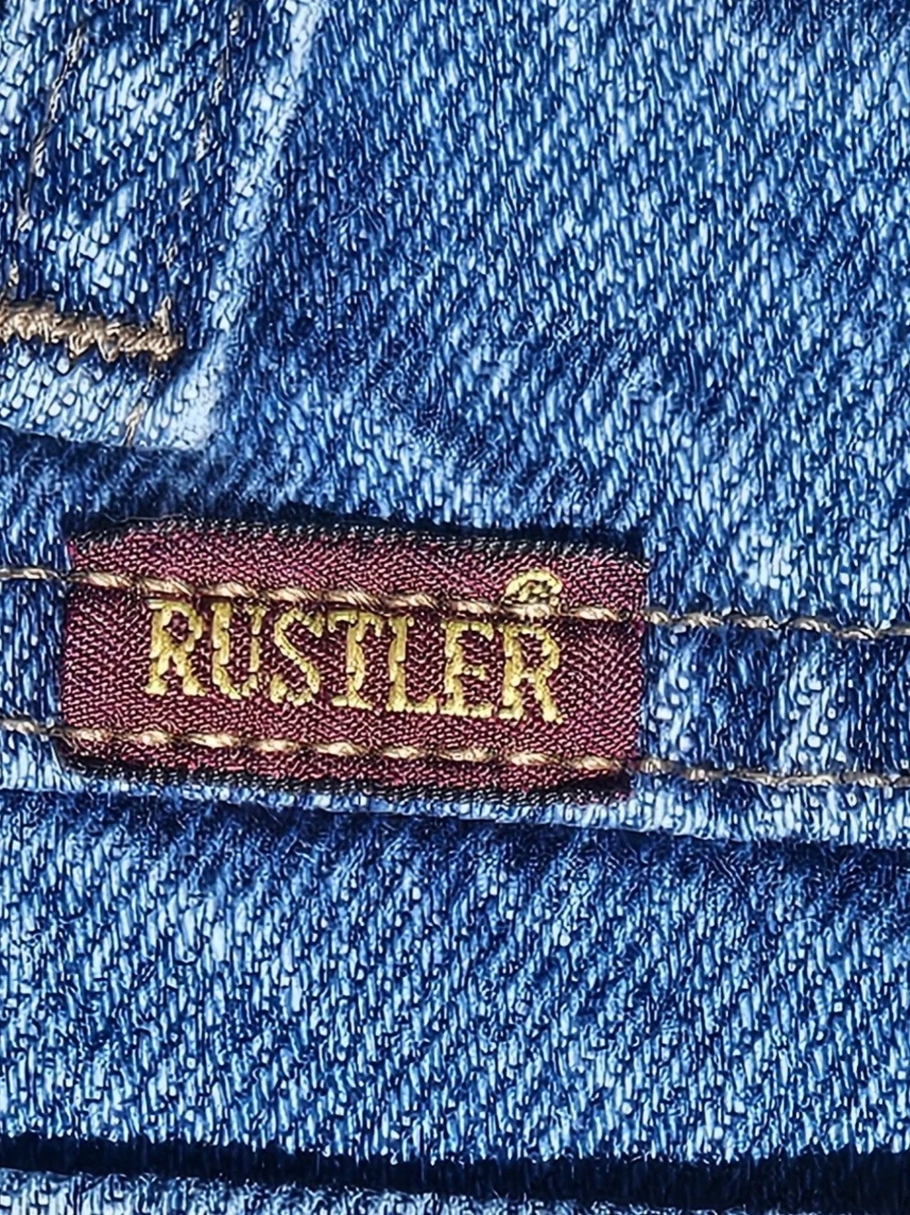 Rustler Classic Straight Leg Jeans in Blue Denim